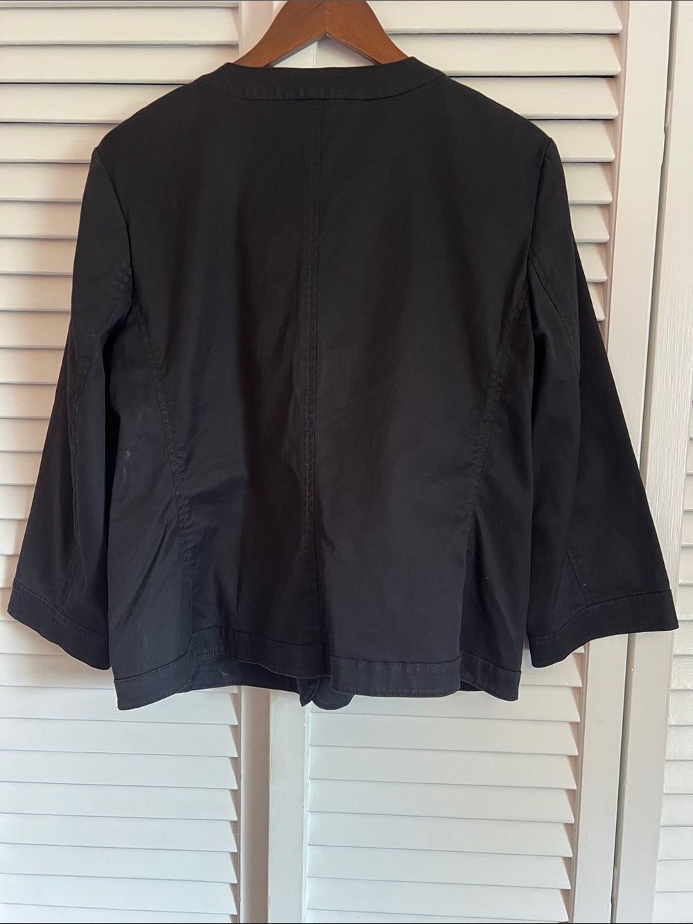 Talbots Black Ruffle-Front Blazer Jacket - Picture 3 of 5